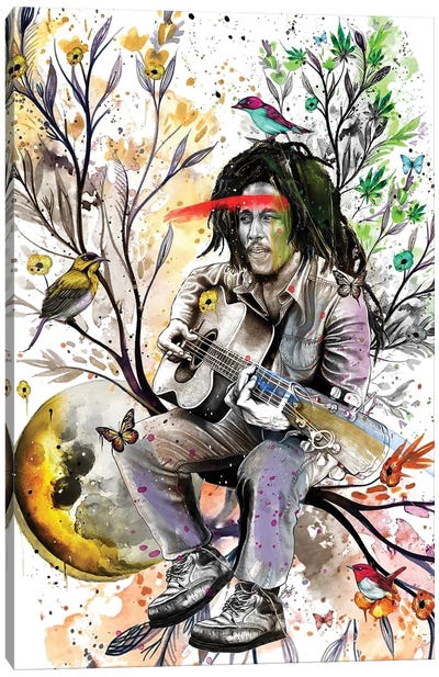 Bob Marley Canvas Art Print - Jon Santus