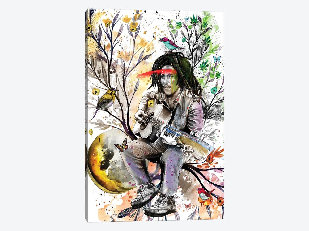 Bob Marley by Jon Santus 1-piece Canvas Artwork