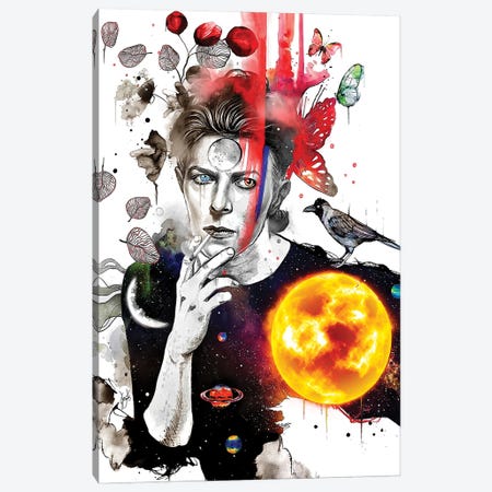 David Bowie Canvas Print #JOU16} by Jon Santus Canvas Art Print