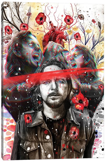 Eddie Vedder Canvas Art Print - Jon Santus