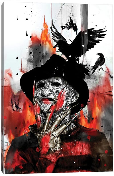 Freddy - G Canvas Art Print - Horror Movie Art