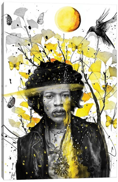 Jimi Hendrix Canvas Art Print - Jon Santus