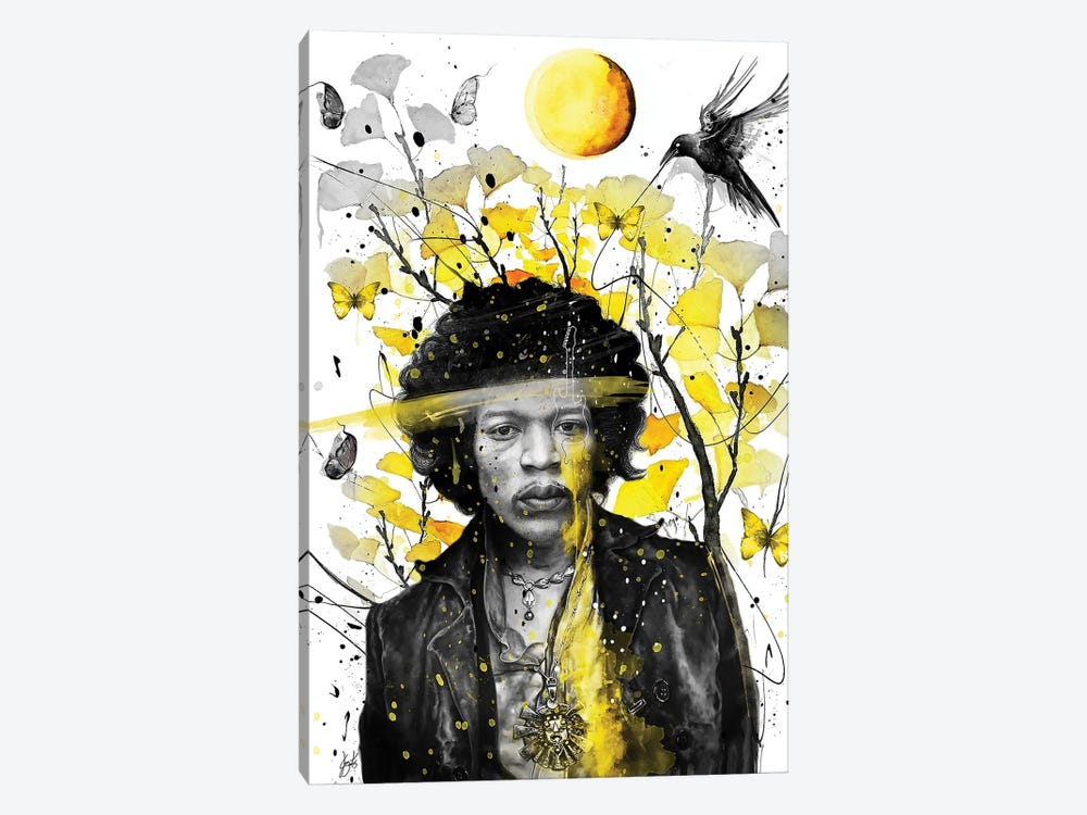 Jimi Hendrix by Jon Santus 1-piece Canvas Print