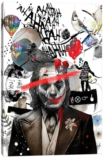 Joker Canvas Art Print - Jon Santus