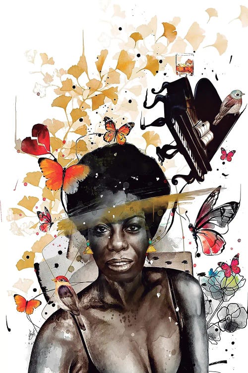 Nina Simone by Jon Santus wall art