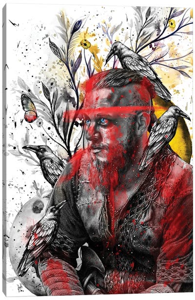 Ragnar Lodbrok Canvas Art Print - Drama TV Show Art