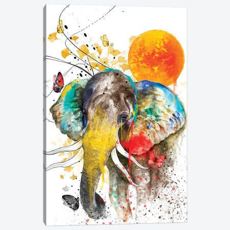 Celestial Elephant - The Hunting Burden Series Canvas Print #JOU41} by Jon Santus Art Print