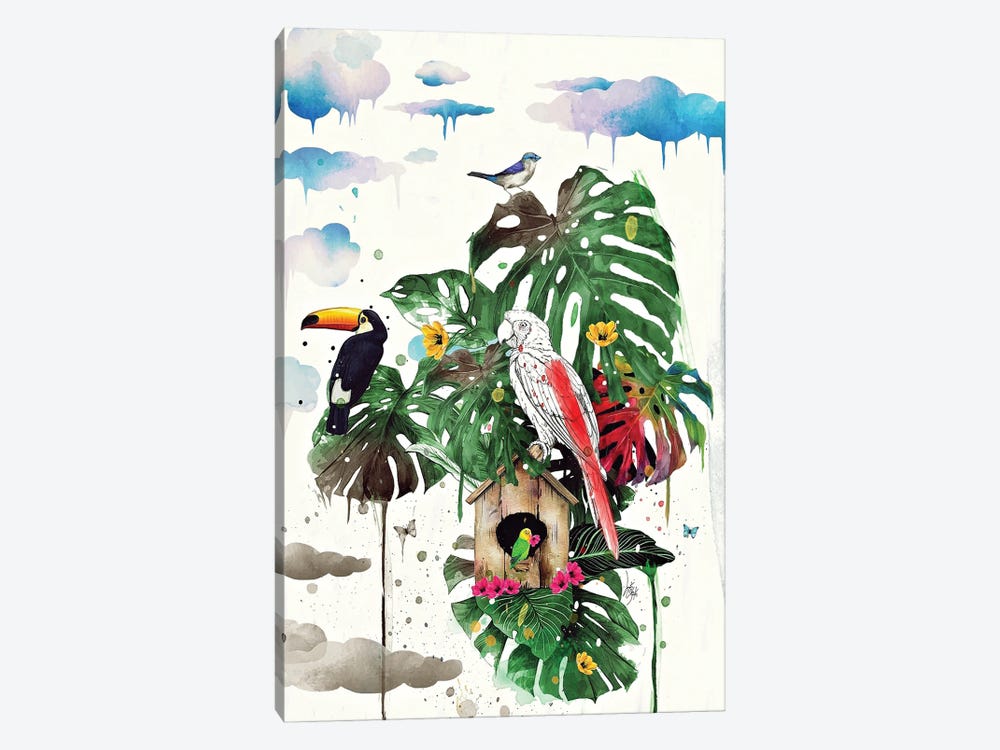 Celestial Aviary - Lucid Dreams Series by Jon Santus 1-piece Canvas Art Print