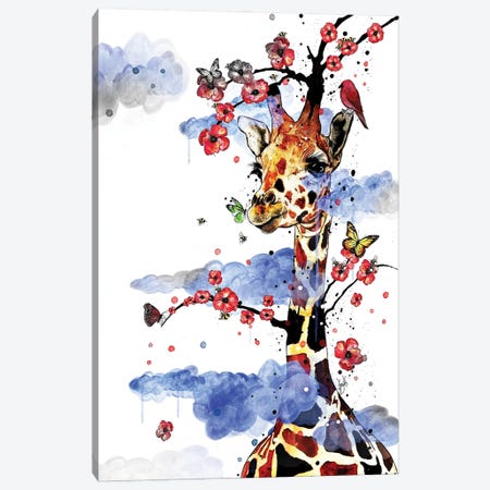 Celestial Giraffe - Lucid Dreams Series Canvas Print #JOU45} by Jon Santus Canvas Artwork
