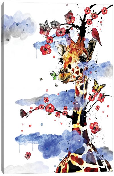 Celestial Giraffe - Lucid Dreams Series Canvas Art Print - Jon Santus