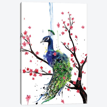 Celestial Peacock - Lucid Dreams Series Canvas Print #JOU46} by Jon Santus Canvas Artwork