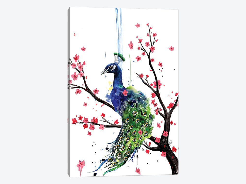 Celestial Peacock - Lucid Dreams Series by Jon Santus 1-piece Canvas Art Print