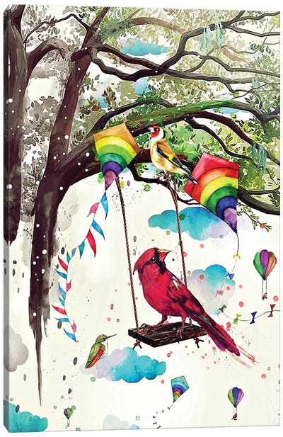 Childhood Of Birds - Lucid Dreams Series Canvas Art Print - Jon Santus