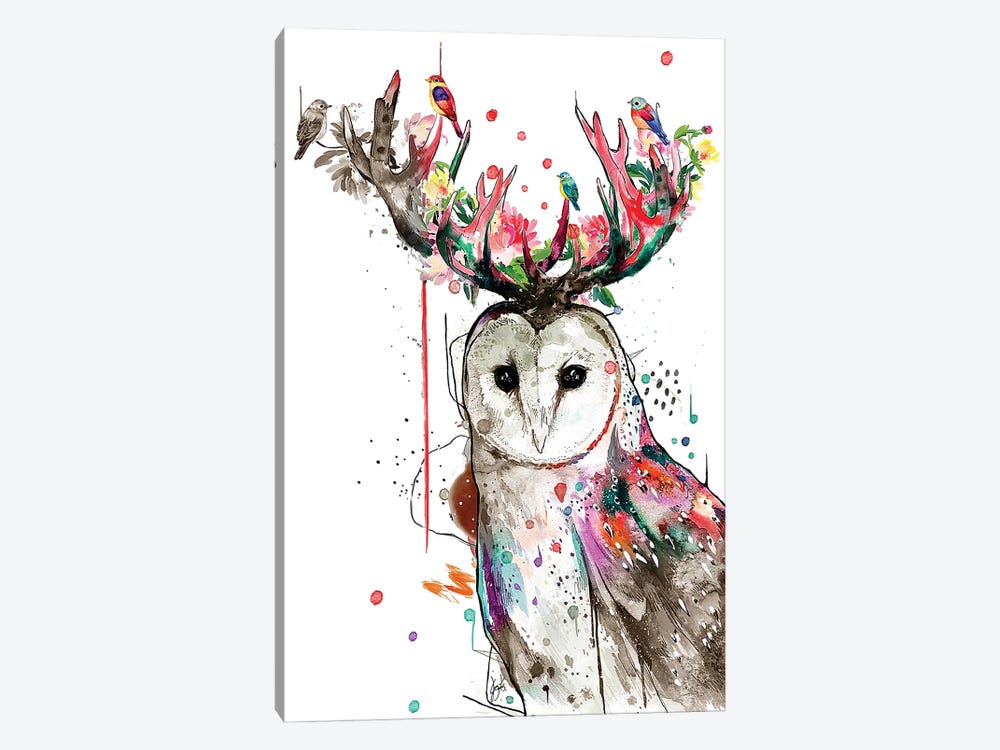 Queen Owl - Lucid Dreams Series by Jon Santus 1-piece Canvas Art