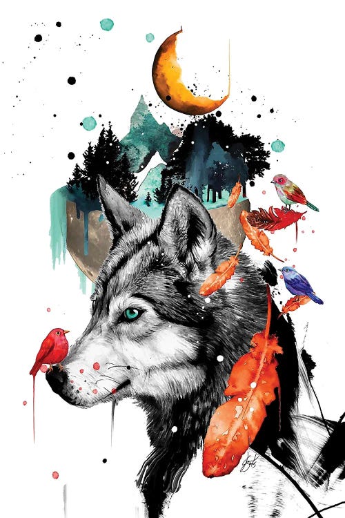 Wolf - Lucid Dreams Series by Jon Santus wall art