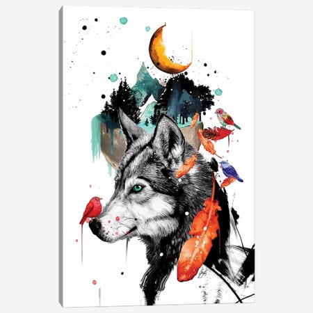 Wolf - Lucid Dreams Series Canvas Print #JOU50} by Jon Santus Canvas Wall Art