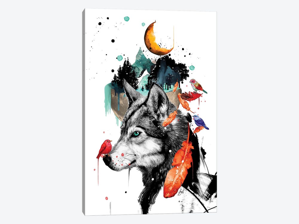 Wolf - Lucid Dreams Series by Jon Santus 1-piece Canvas Art