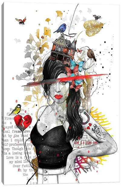 Amy Winehouse Canvas Art Print - Jon Santus