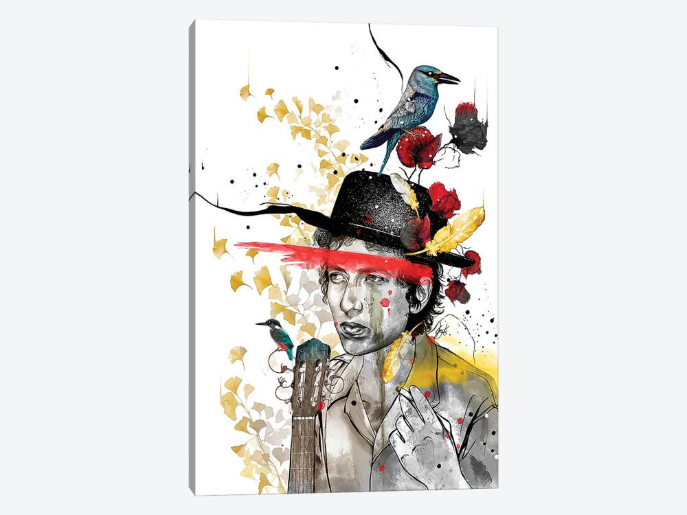 Bob Dylan by Jon Santus 1-piece Canvas Art