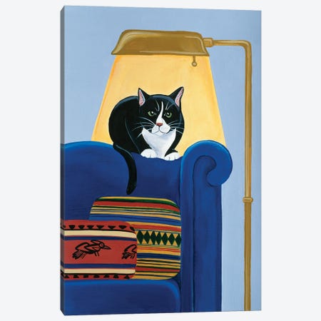 Catmandu Keeping Warm Canvas Print #JPA14} by Jan Panico Canvas Artwork