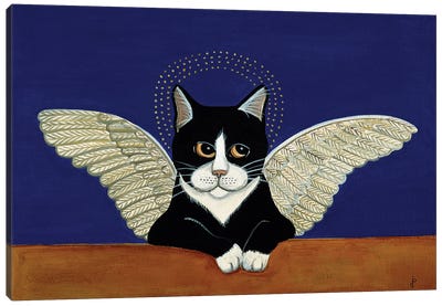 Angel Cat Canvas Art Print - Jan Panico