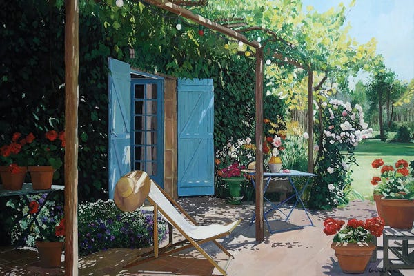 A Place For You: Deckchair On The Terrace by Jean Paul Courchia