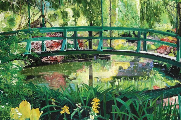 Ponds: Le Pont Japonais A Giverny by Jean Paul Courchia
