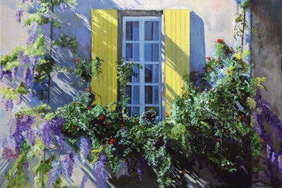The Yellow Shutters by Jean Paul Courchia art print
