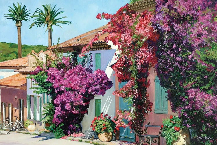 The Alley In Porquerolles by Jean Paul Courchia wall art