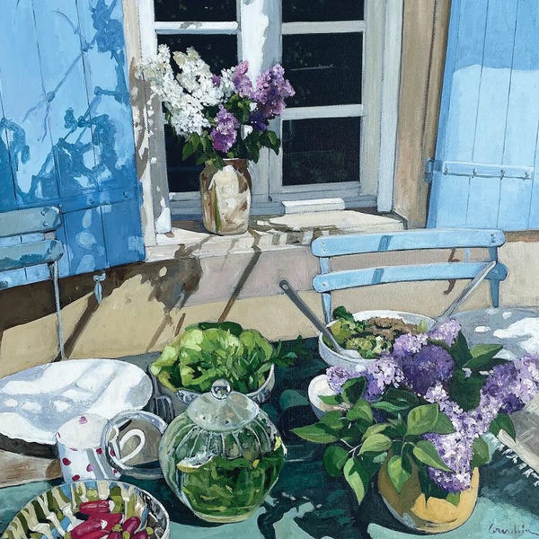 Windows: The Lunch On The Terrace by Jean Paul Courchia