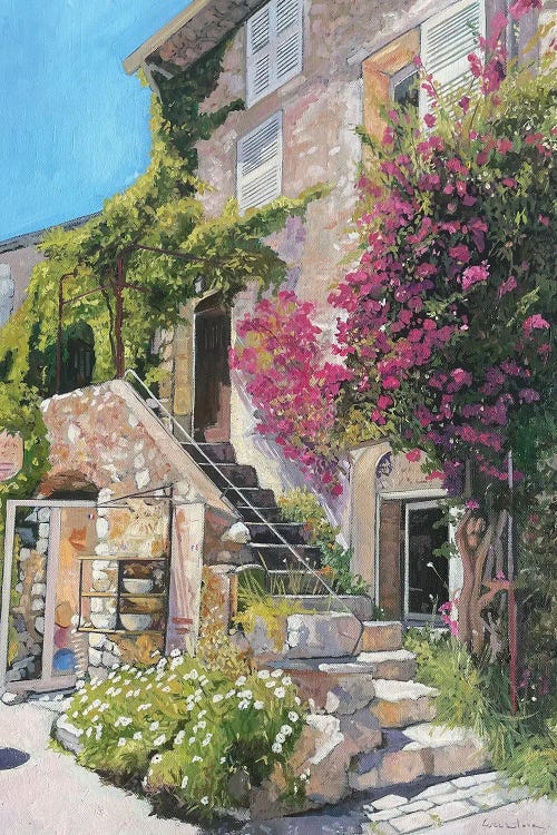 At Saint Paul De Vence by Jean Paul Courchia wall art