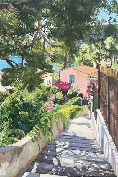 Villages & Towns: Toward The Blue (Eze, Cote D'Azur) by Jean Paul Courchia