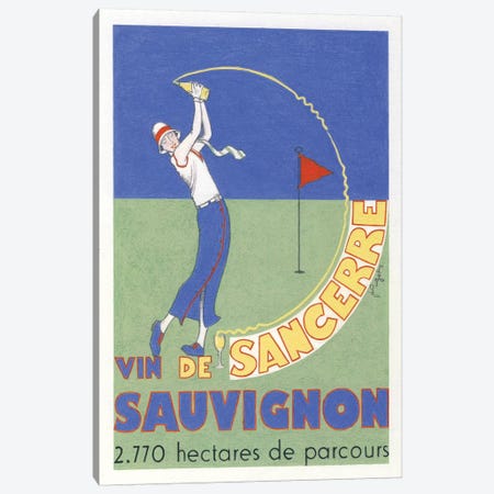 The Wine Of Sancerre Vintage Advertisement Canvas Print #JPG10} by Jean-Pierre Got Canvas Print