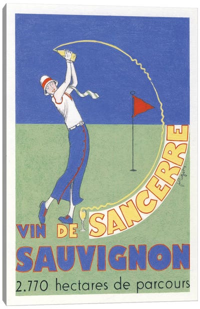 The Wine Of Sancerre Vintage Advertisement Canvas Art Print
