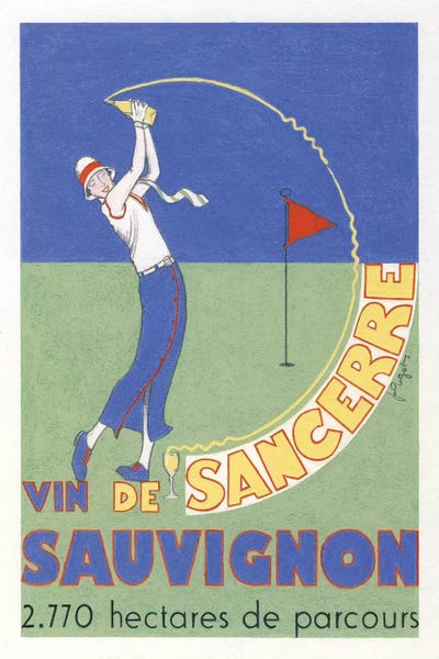 Wine: The Wine Of Sancerre Vintage Advertisement by Jean-Pierre Got