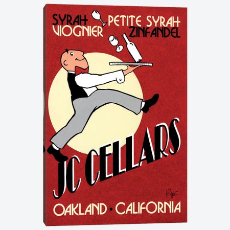 JC Cellars Vintage Advertisement Canvas Print #JPG1} by Jean-Pierre Got Canvas Artwork