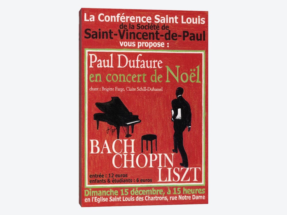 Paul Dufaure en Concert de Noel Vintage Advertisement by Jean-Pierre Got 1-piece Art Print