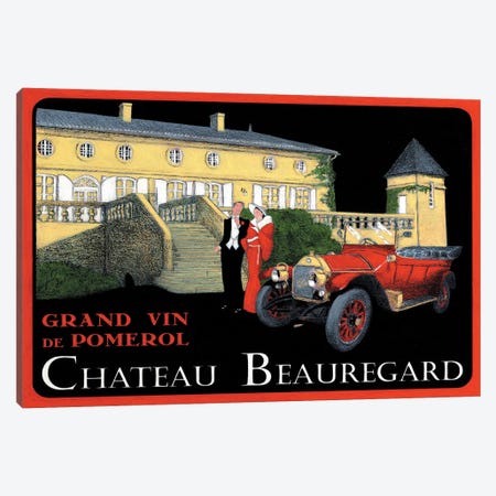 Chateau Beauregard Wine Vintage Advertisement Canvas Print #JPG8} by Jean-Pierre Got Canvas Art