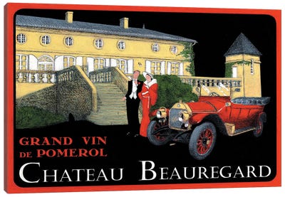 Chateau Beauregard Wine Vintage Advertisement Canvas Art Print
