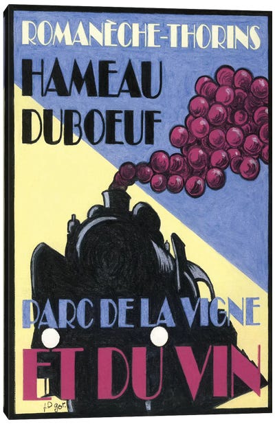Hameau Duboeuf Viticulture Theme Park Vintage Advertisement Canvas Art Print