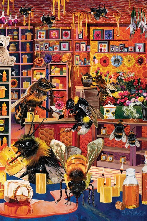 Bee Commerce by Julie Pace Hoff wall art