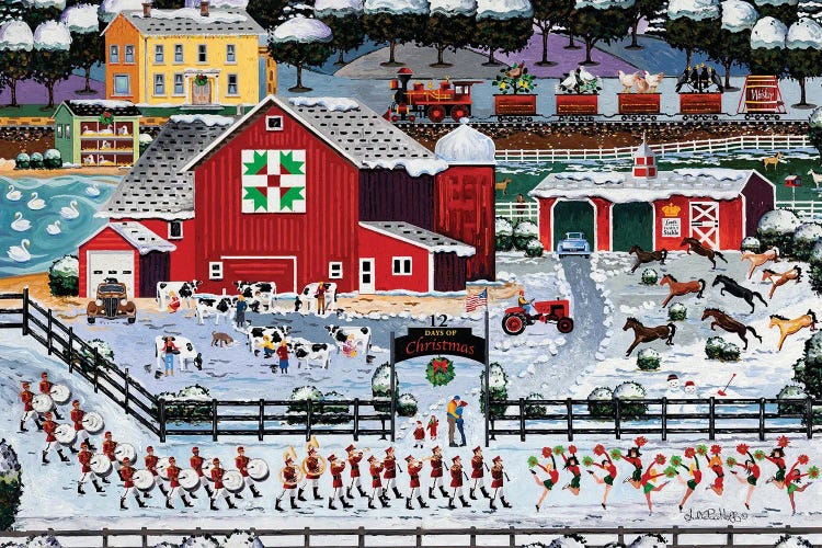 12 Days Of Christmas by Julie Pace Hoff wall art