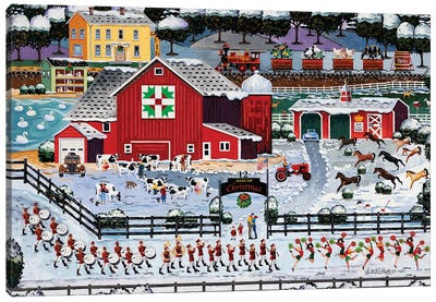 12 Days Of Christmas Canvas Art Print - Julie Pace Hoff