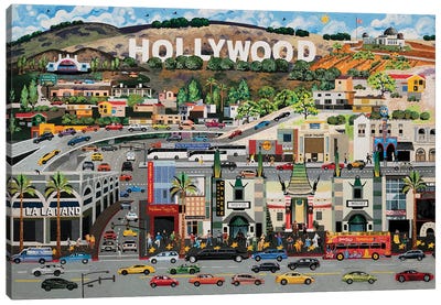 Hollywood California Canvas Art Print - Julie Pace Hoff