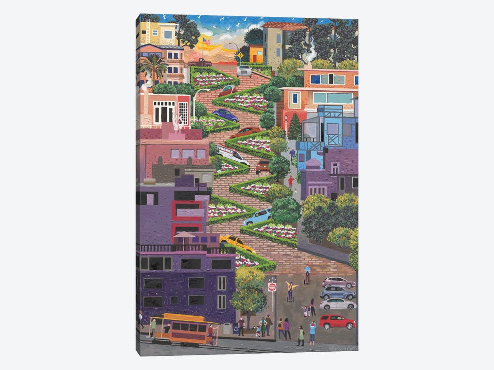 Lombard Street by Julie Pace Hoff 1-piece Art Print