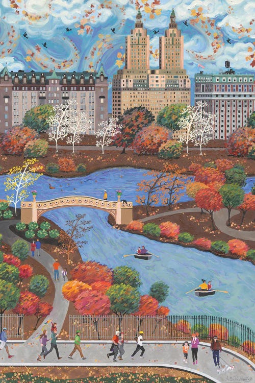 Autumn In Central Park by Julie Pace Hoff wall art