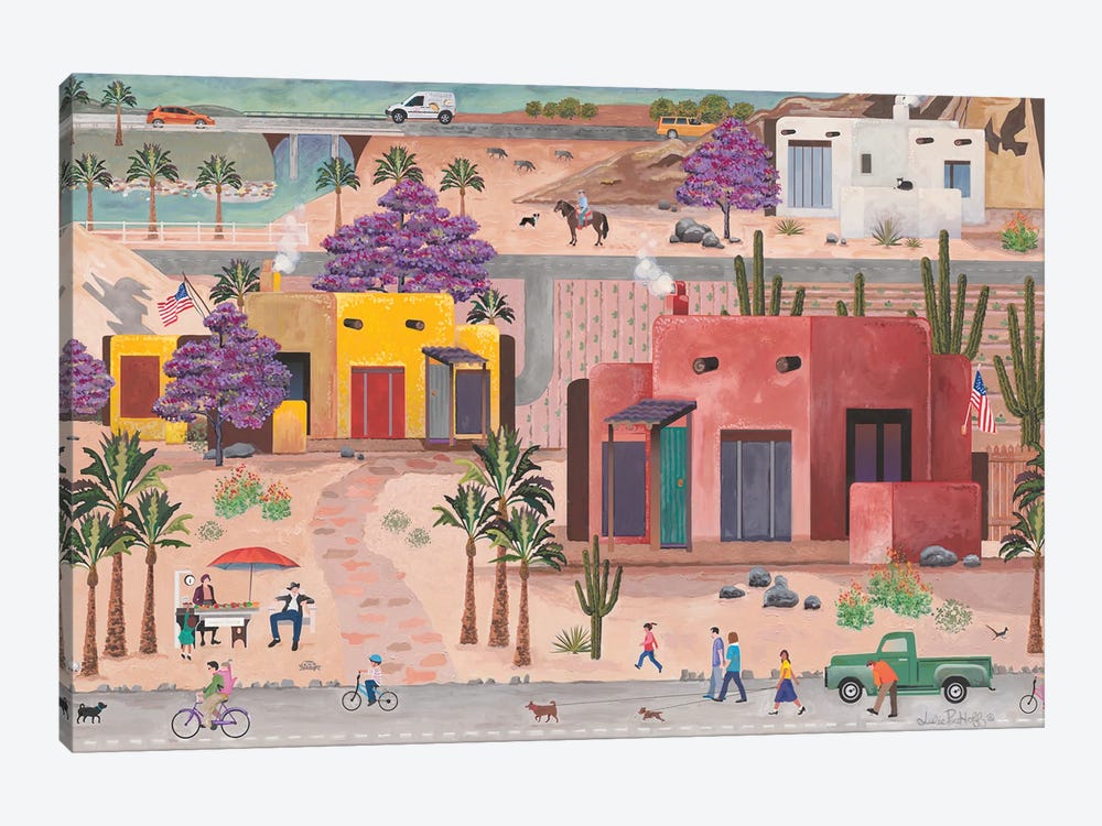 Southwest Adobe Neighborhood by Julie Pace Hoff 1-piece Canvas Wall Art