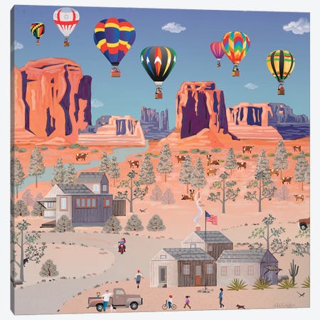 Hot Air Ballons In The Southwest Canvas Print #JPH31} by Julie Pace Hoff Canvas Art