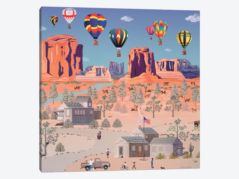 Hot Air Ballons In The Southwest by Julie Pace Hoff 1-piece Canvas Wall Art