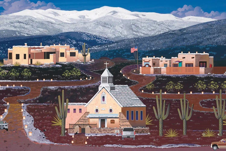 Southwest Winter Luminaries by Julie Pace Hoff wall art